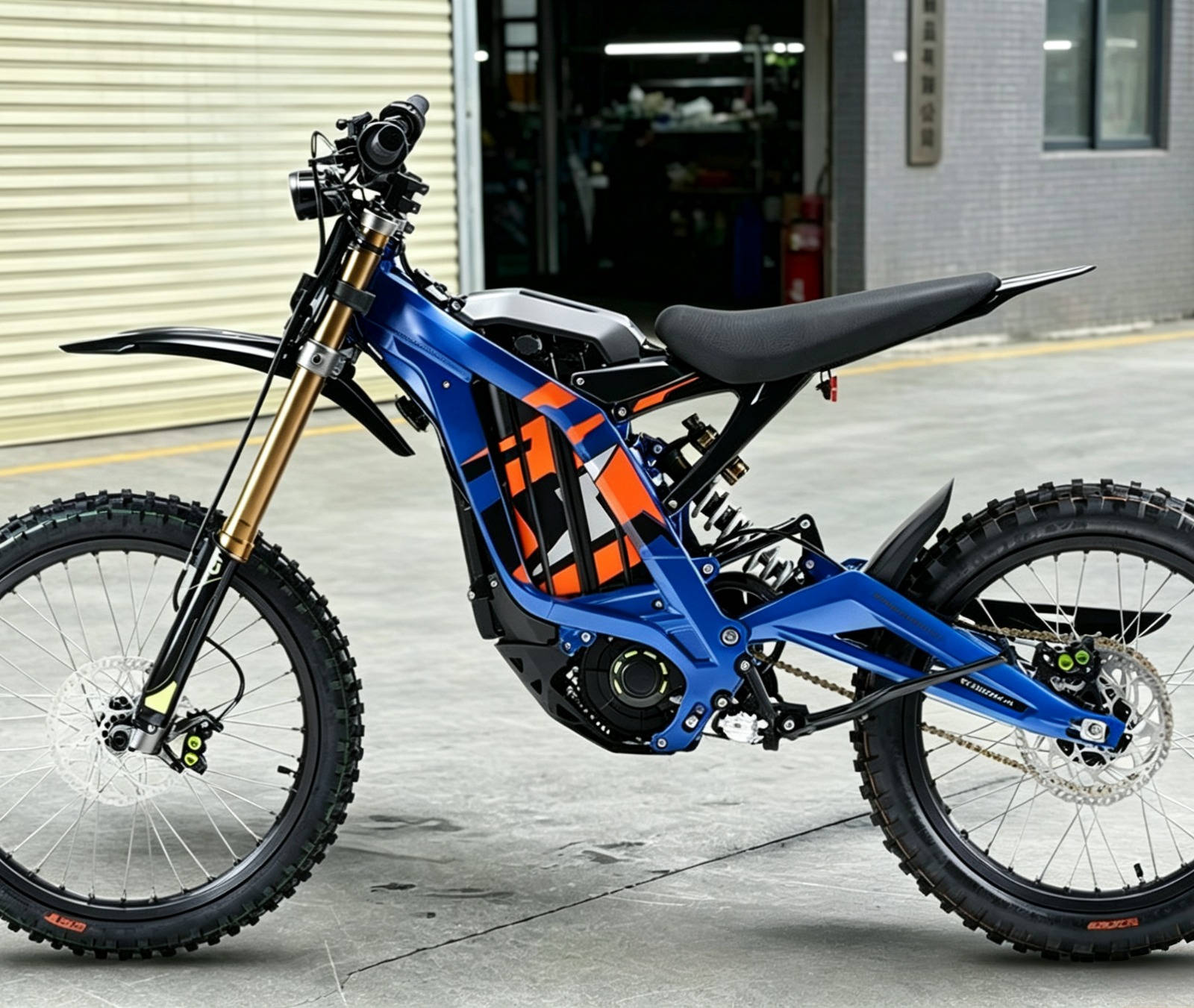 Surron Storm Bee. Moto tout-terrain électrique professionnelle haut de gamme (104 V / 55 Ah).